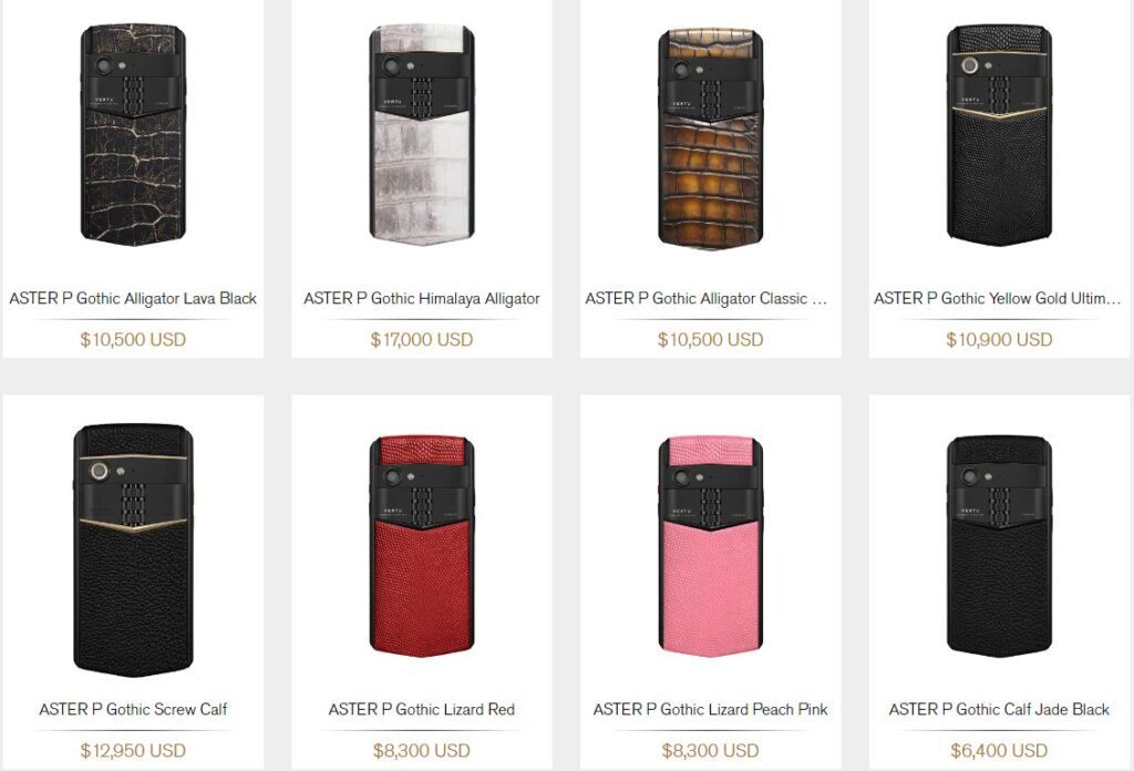 Vertu Phones Aster Range