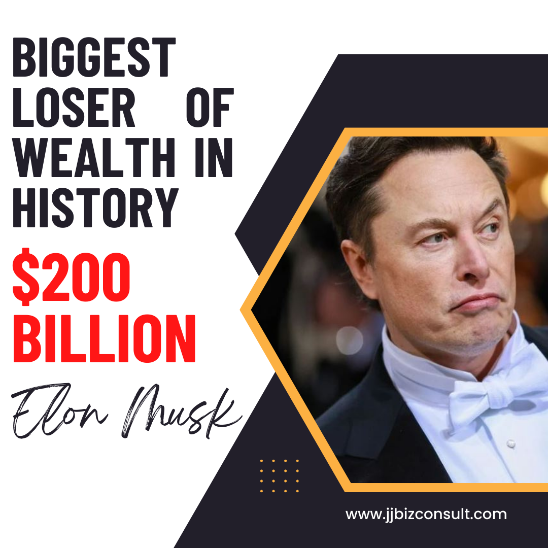 Biggest loser of wealth in History Elon Musk