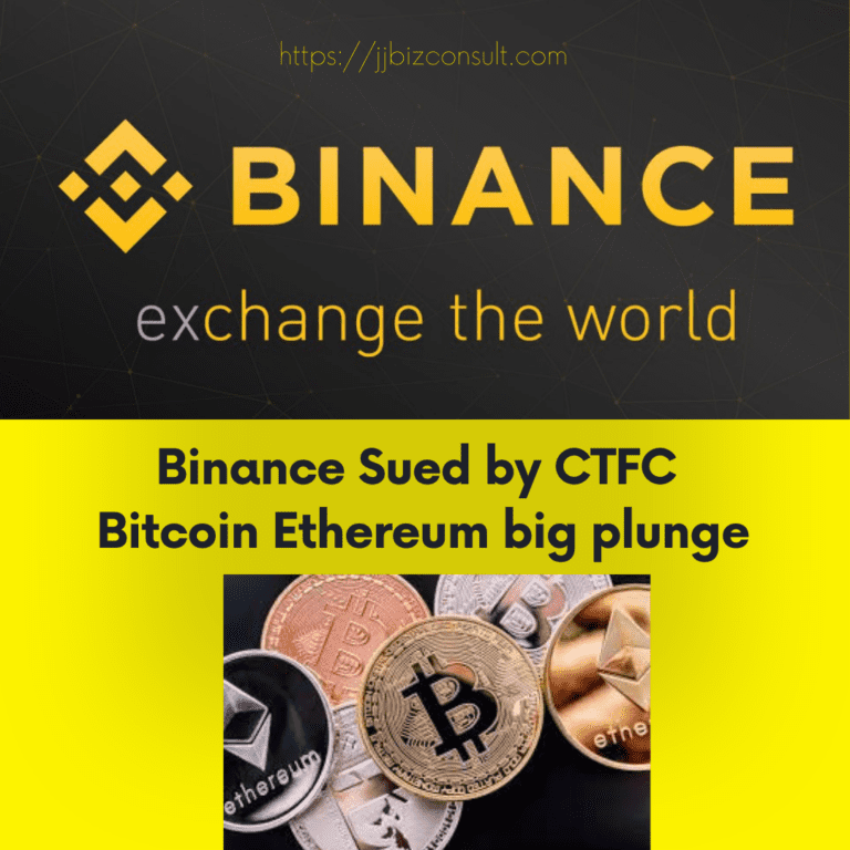 Binance Sued by CTFC, Bitcoin Ethereum big plunge