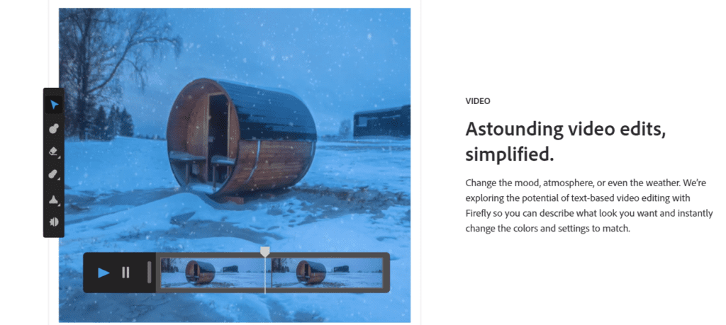 Astounding Video Edits simplified in Adobe Firefly Beta Image Credit : Adobe