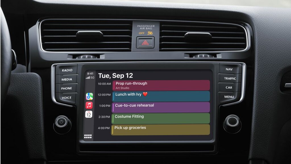 Apple Car Play schedules